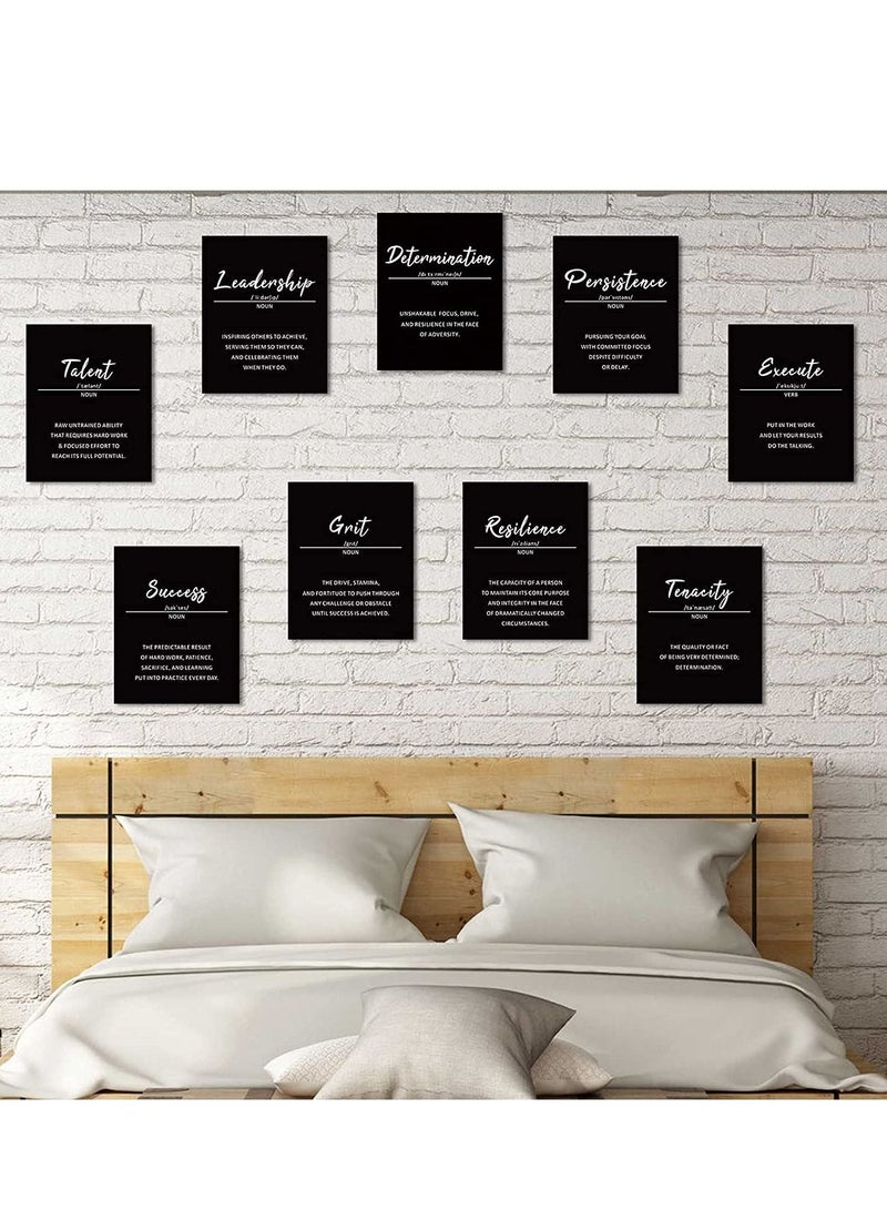 كابتن تيك 9 Pieces Inspirational Phrases Wall Art Prints Motivational Sayings Quote Prints for Teens Adults Living Room Office Classroom College Decoration, Unframed, 8 x 10 Inch - Image 5