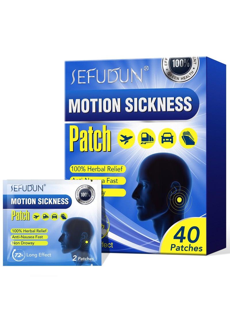 Sefudun - 40 Pcs Motion Sickness Patch for Travel Essentials to Relieve Tinnitus and Motion Sickness - Image 1