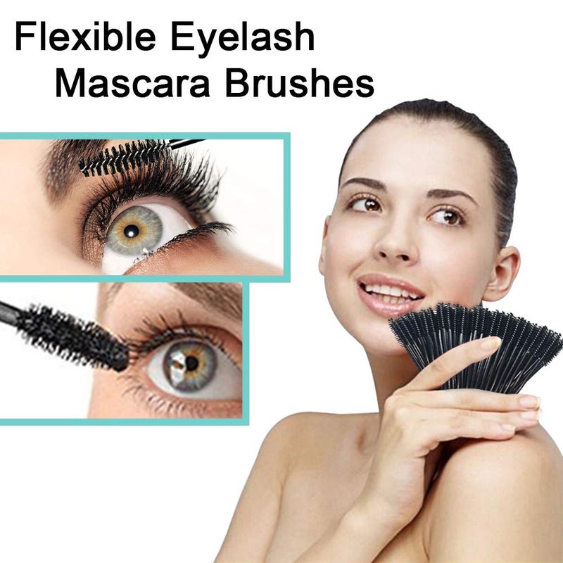 Obinhere 300 Pcs Disposable Mascara Wand Eyelash Brush for EyeLash Extension Supplies - Image 2