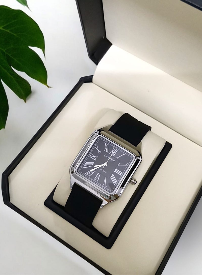 CARDIR Modern Carder watch with a rubber strap and a transparent dial with a modern design of Latin letters - Image 4