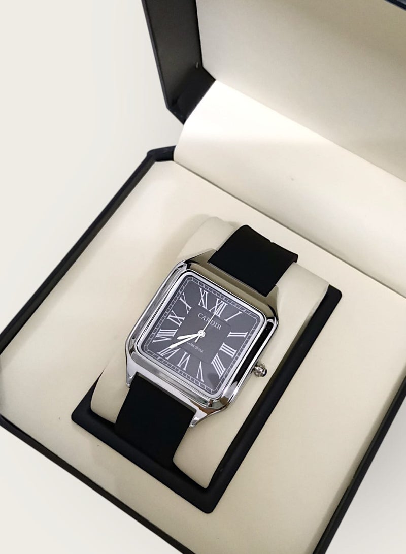 CARDIR Modern Carder watch with a rubber strap and a transparent dial with a modern design of Latin letters - Image 5