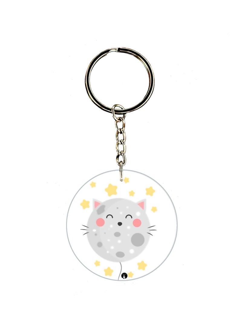 Cartoon Printed Dual Sided Keychain