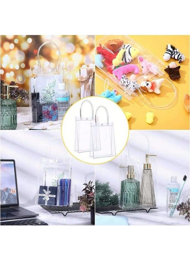 Satyam Kraft SATYAM KRAFT 24 Pcs Transparent Bag Goodie Bags With Handle Gift bag, hamper bag, Carry Bags, shopping gift bag, gift for valentine Gifting, Presents, Wedding Return Gifts, Birthday, Party, Festivals(Large)(Pack of 24)(34 CM H) - Image 5