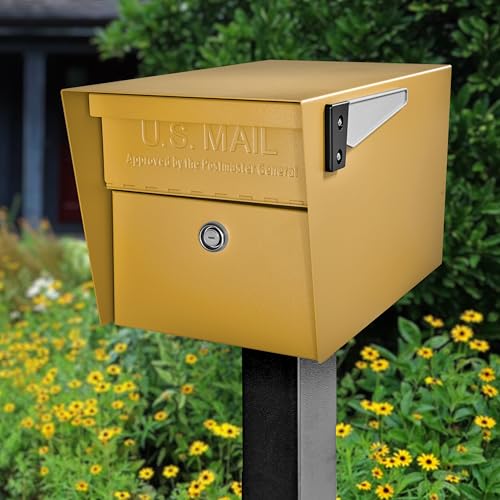 Mail Boss 7583 Mail Manager Curbside Locking Security Mailbox, Marigold - Image 2