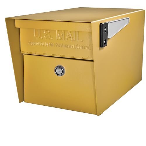Mail Boss 7583 Mail Manager Curbside Locking Security Mailbox, Marigold - Image 1