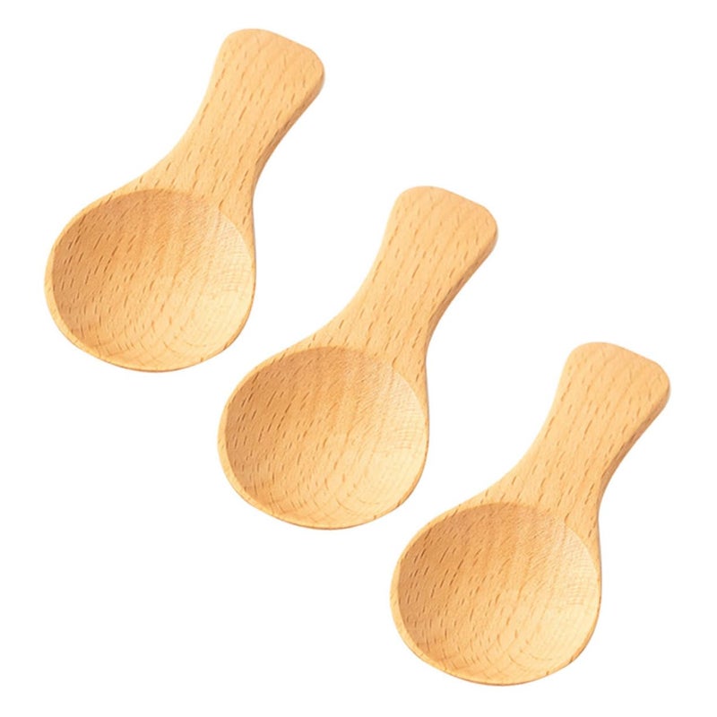 Wooden Soup Spoons Set Of 3 Mini Ice Cream Shovel Kitchen Utensils - Image 5