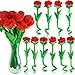 ZJoey 10 Pcs Plush Rose Flower Stuffed Flower Bendable Stems Plush Bouquet Toy Soft Rose Flower 126 Inch for Christmas Classroom 2026 Mothers Day Valentines Day Girl Girlfriend Wife10 Pcs Red Series - Image 4