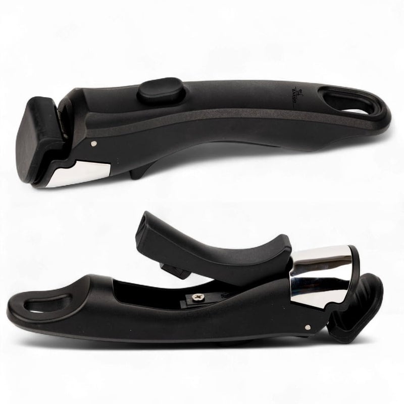 ZAEGO Detachable All Cookware Removable Handle for Kitchen Flanging Pan Saucepan Press Button Universal Pot and Pan Replacement Handle Easy to Use. - Image 1