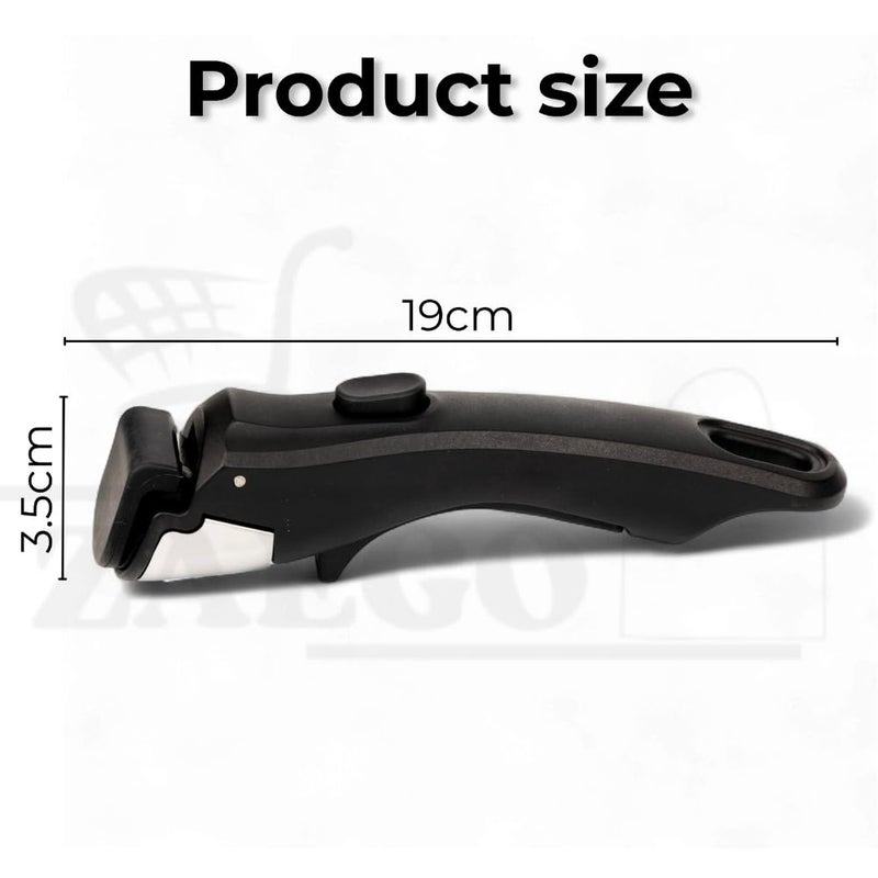 ZAEGO Detachable All Cookware Removable Handle for Kitchen Flanging Pan Saucepan Press Button Universal Pot and Pan Replacement Handle Easy to Use. - Image 2