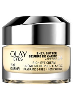 Olay Lay Eyes Shea Butter+Peptide 24 Rich Eye Cream Fragrance Free 0.5 Oz.  - Image 2