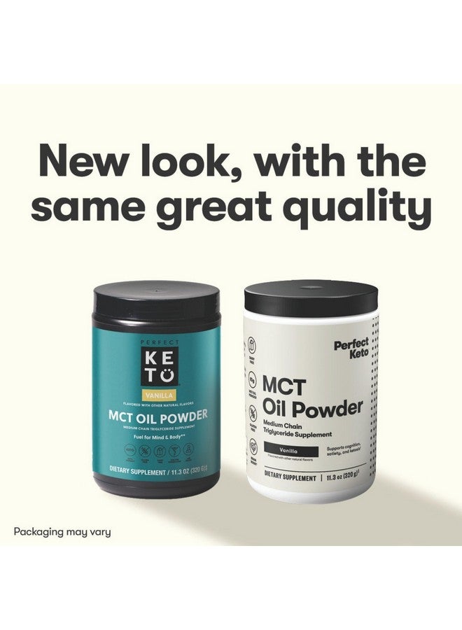 Perfect Keto 7g MCT Oil Powder, Medium Chain Triglycerides Supplement, Non Dairy Coffee Creamer for Keto Diet, Ketogenic MCT Oil Mix for Coffee, Smoothie, Protein Shakes and Tea, Vanilla, 30 Servings - Image 3