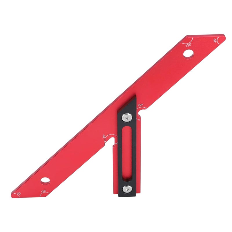 Aluminum Alloy Woodworking Scriber Gauge Ruler Carpenter Angle Measuring Tool - Image 1
