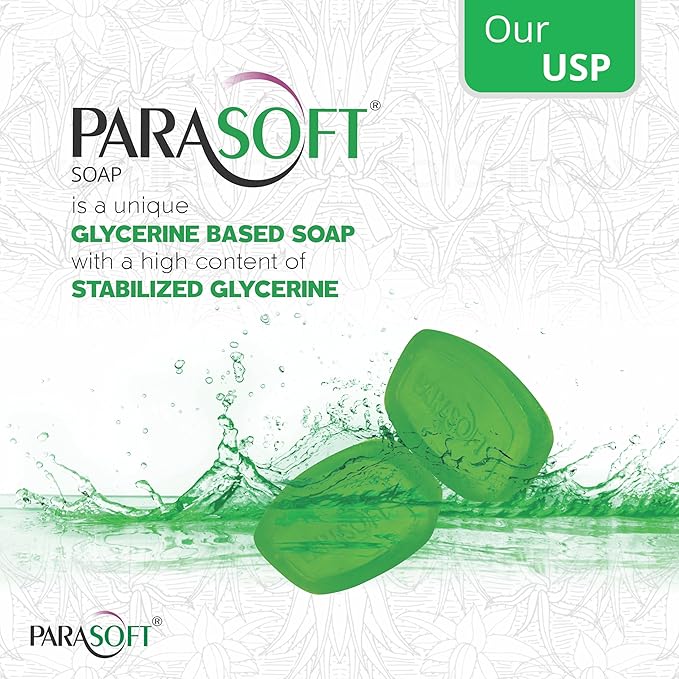 Parasoft Moisturising Cleansing Body Soap For Dry Skin Goodness of Aloe Vera Glycerine Vitamin E Nourishing Daily Bathing Bar For Purification 100 gm Pack of 3 - Image 3