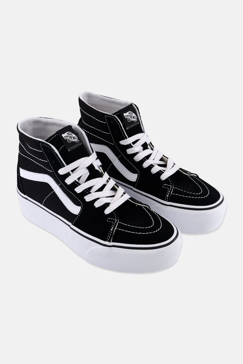 VANS أحذية التزلج للرجال سكيت هاي بتصميم مائل، أسود - Image 1