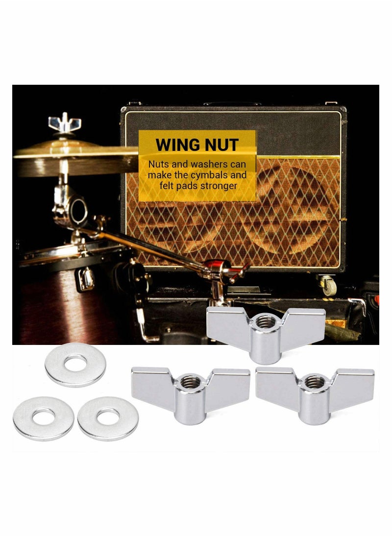 23 Pieces Cymbal Replacement Accessories Felts Hihat Clutch Felt Drum Pads Include Wing Nuts Washers Sleeves Key Black - pzsku/ZCCF643D8FD33BB7C3E28Z/45/_/1696815348/49fed9bd-1dc9-460e-b77c-d4763781a21a