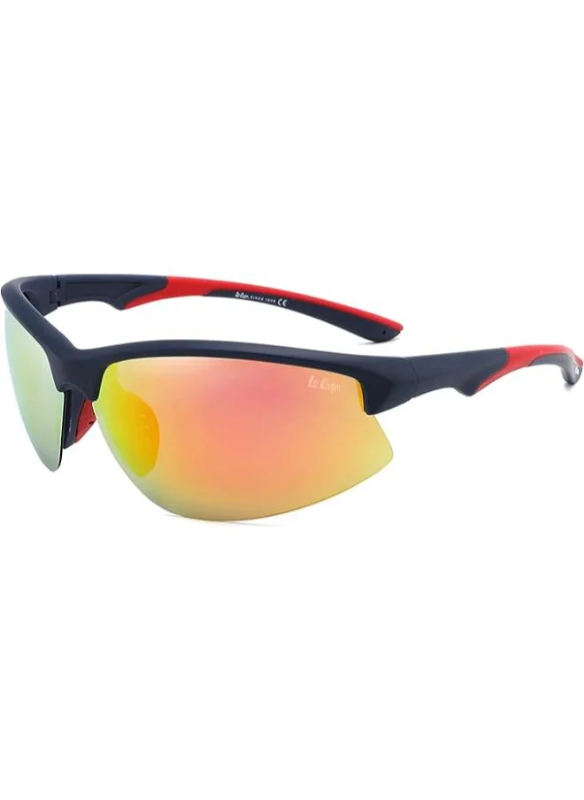 Lee Cooper Polarized Sunglasses M.Blue Frame Red REVO Mirror Lens 73mm  - LC1009C02