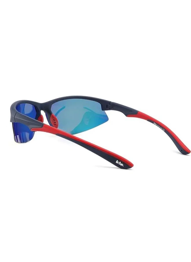 Lee Cooper Polarized Sunglasses M.Blue Frame Red REVO Mirror Lens 73mm  - LC1009C02