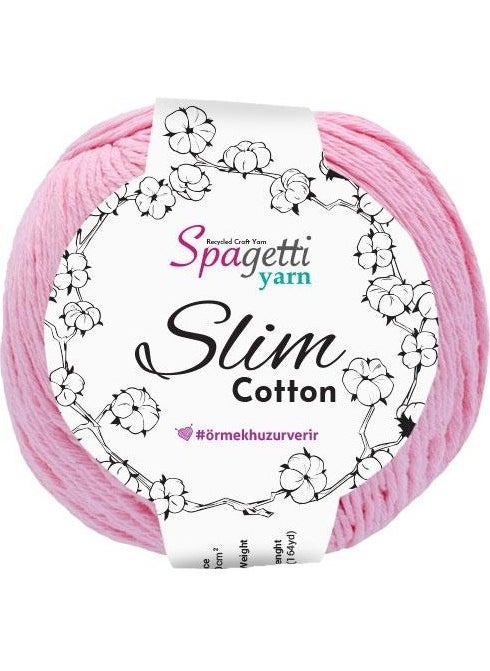 Spagetti Yarn Spaghetti Yarn Pink Slim Cotton (50 Gr)  - Image 2