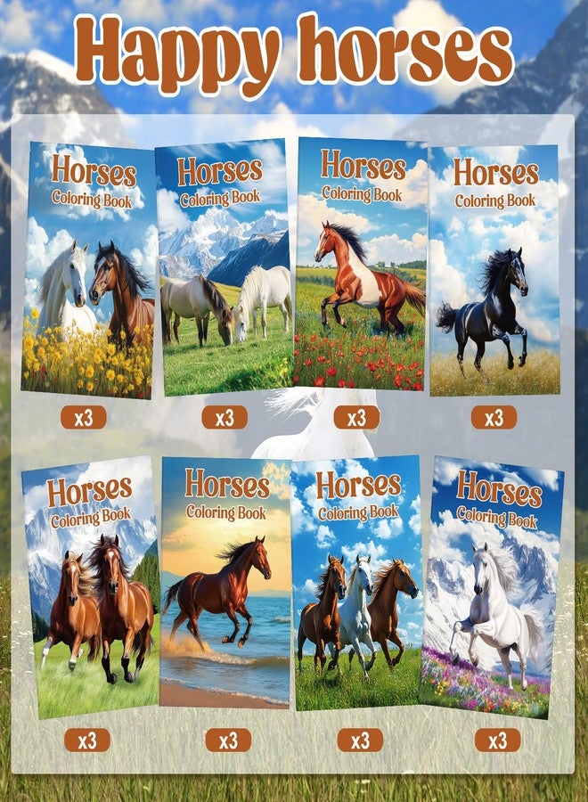 Faccito 24 Pcs Horse Coloring Books Mini Animals Coloring Activity Books Bulk DIY Art Drawing Party Favors for Horse Lover Gifts Farmhouse Animals Party Favors Supplies - Image 3