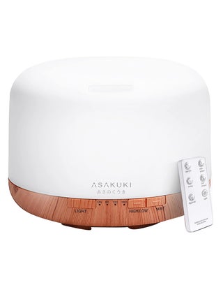 500 ML  Essential Oil Diffuser With Remote Control, 5 In 1 Ultrasonic Aromatherapy Fragrant Oil Humidifier Vaporizer, Timer And Auto-Off Safety Switch Brown - pzsku/ZCCF678EA1CBECF73E299Z/45/_/1708499586/4f209d23-f797-4f84-a447-c00d6b70b7c3