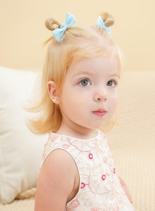 Jollybows Baby Hair Ties 40pcs 2.75" Bows Hair Ties with Rubber Bands Hair Accessories for Infants Toddlers Fine Hair - Image 3