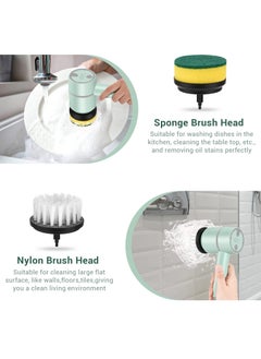 Excefore Electric Spin Scrubber Cleaning Brush, Portable Cordless Electric Shower Scrubber, with 2 Replaceable Brush Heads Powerful Shower Cleaning Brushes For Bathroom Tub  - Image 2