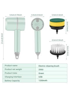 Excefore Electric Spin Scrubber Cleaning Brush, Portable Cordless Electric Shower Scrubber, with 2 Replaceable Brush Heads Powerful Shower Cleaning Brushes For Bathroom Tub  - Image 5