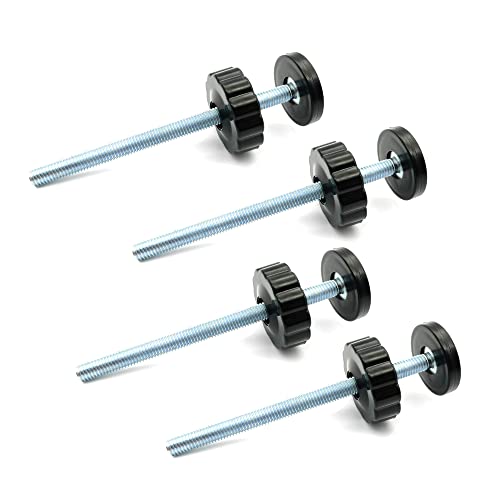 Vmaisi 4 Pack 8MM Baby Gate Threaded Spindle Rod, Replacement Hardware Parts Kit for Pet & Dog Pressure Mounted Safety Gates - Extra Long Wall Mounting Accessories Screws Rods Adapter Bolts Black - Image 4