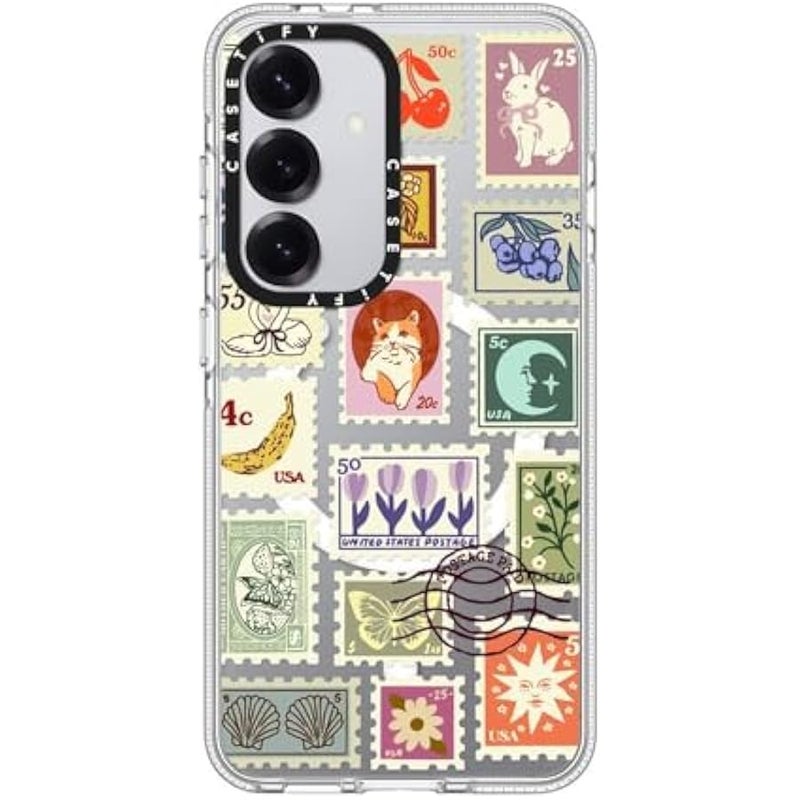 Casetify Magnetic Clear Galaxy S25 Case 【Compatible with Magsafe】 - Stamp Collection - Image 1