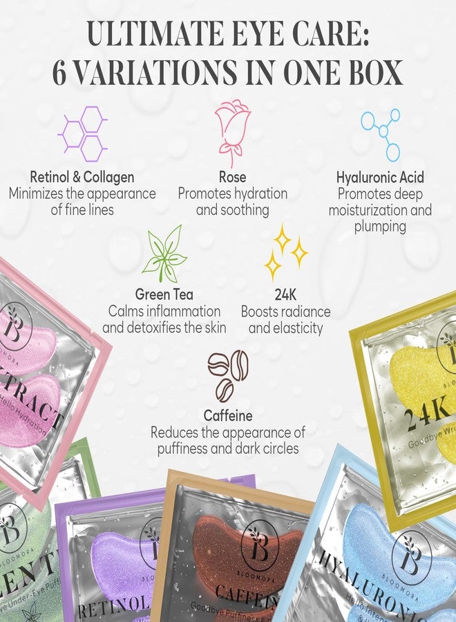 BLOOMORA Variety Under Eye Patches (30 Pairs) Under Eye Patches for Dark Circles and Puffy Eyes, Under Eye Mask, Eye Care, Puffy Eyes Treatment, Eye Masks Bulk, Bachelorette Party Favors - Image 2