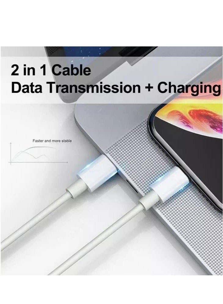 USB-C to Lightning Cable: 20W Fast Charging, MFi Certified, 1M Length, Compatible with iPhone 13 Pro Max, 12, 11 Pro, X, XS, XR, 8 Plus, AirPods Pro, White - Image 5