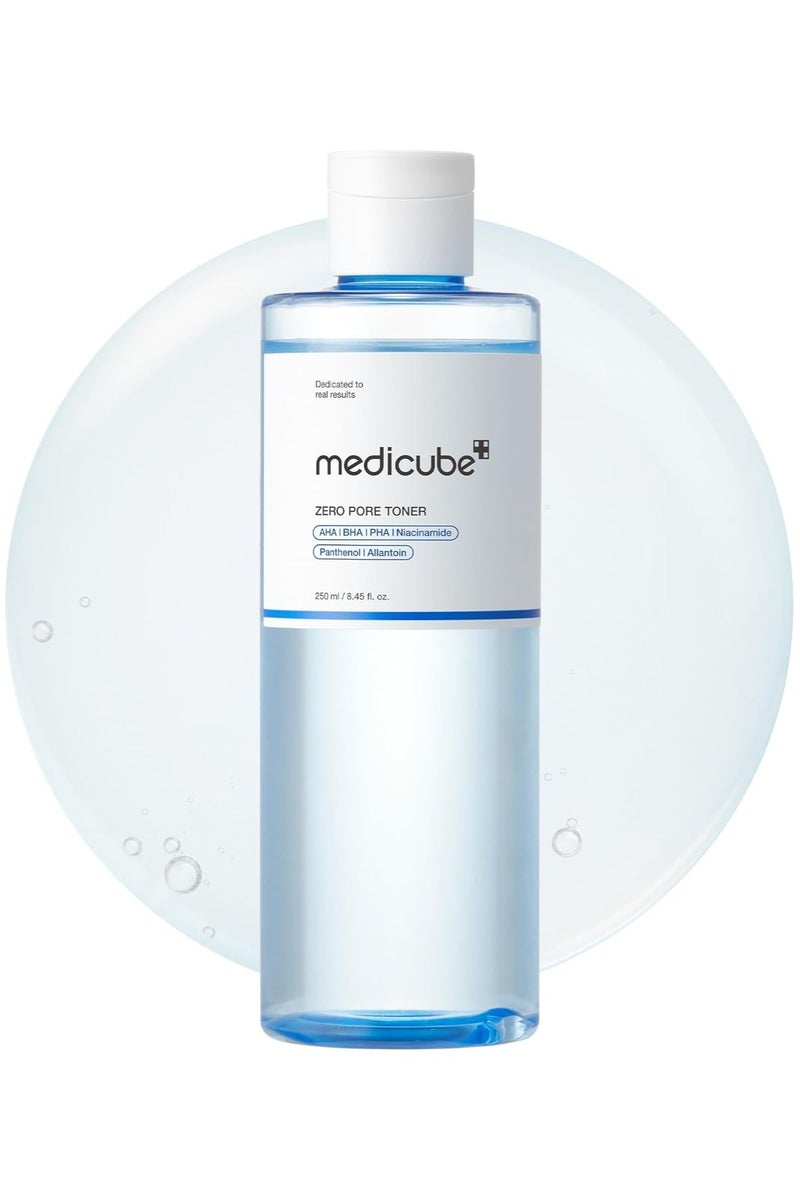 Medicube Zero Pore Toner 250ml, Exfoliating & Hydrating Toner with AHA BHA PHA Niacinamide & Panthenol, Pore Tightening Face Toner for Oily Acne Prone Skin, Controls Sebum & Refines Texture - Image 1