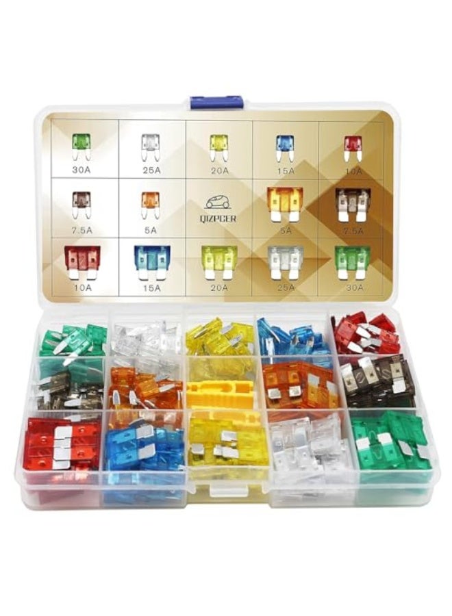 Generic 140 Pcs Automotive Fuse Assortment Kit - Standard ATO & Mini ATM Blade Fuses for Car, Truck, Boat, Marine, RV, Camper (5A 7.5A 10A 15A 20A 25A 30A AMP) - Fuse Box Replacement & Repair  - Image 1