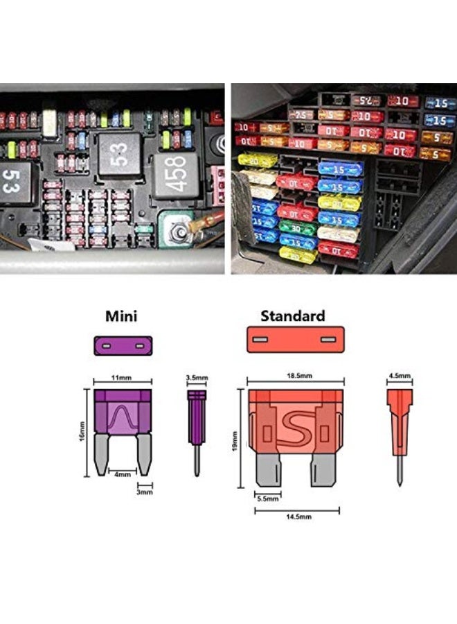 Generic 140 Pcs Automotive Fuse Assortment Kit - Standard ATO & Mini ATM Blade Fuses for Car, Truck, Boat, Marine, RV, Camper (5A 7.5A 10A 15A 20A 25A 30A AMP) - Fuse Box Replacement & Repair  - Image 2