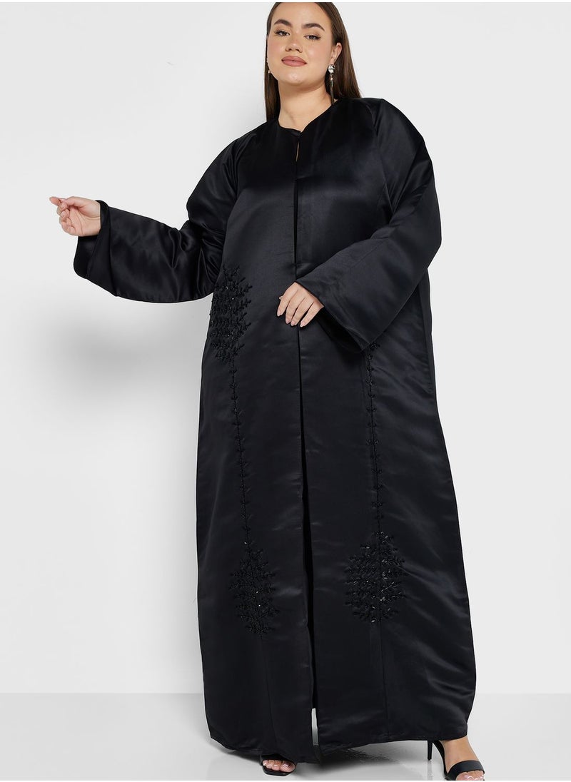 Hayas Closet Curve - Embellished Detail Abaya - Image 1