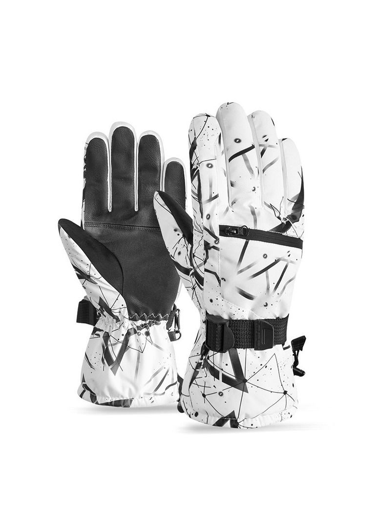 Y&D Snow Ski Gloves Waterproof Windproof Winter Thermal Outdoor Warm Mittens Touch Screen Cold Weather Hand for Skiing Driving Running Motorcycle Cycli Men Women L