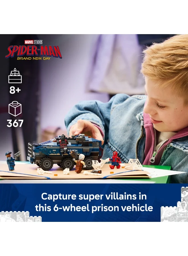 Lego Marvel Spider-Man Prison Transport Chase Set 76349 (Age 8+, 367 Pieces)