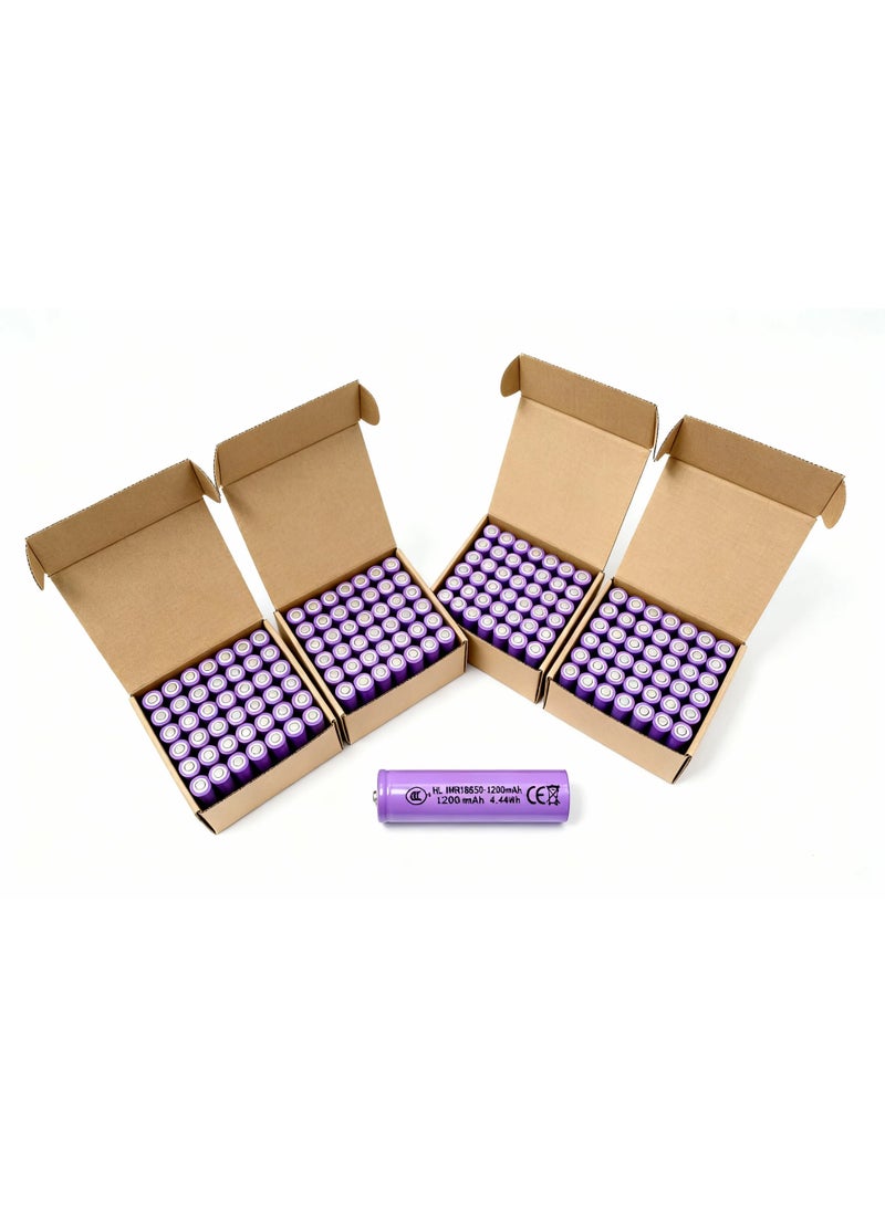 robotgcc 200 Pack Flat Top 18650 Li-ion Battery 3.7 V 1200 mAh | Factory Supply & STEM Teaching Bulk Set - Image 3