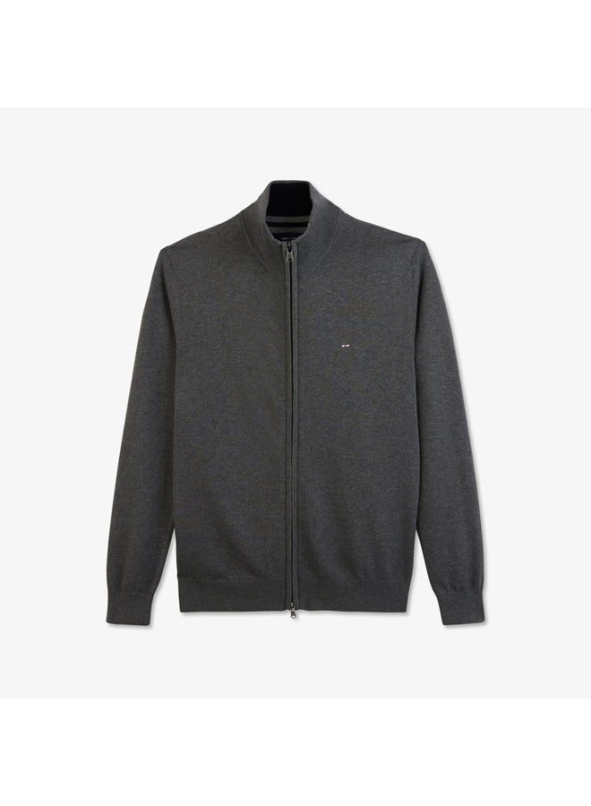 Eden Park Cotton cardigan with zipper - Image 1