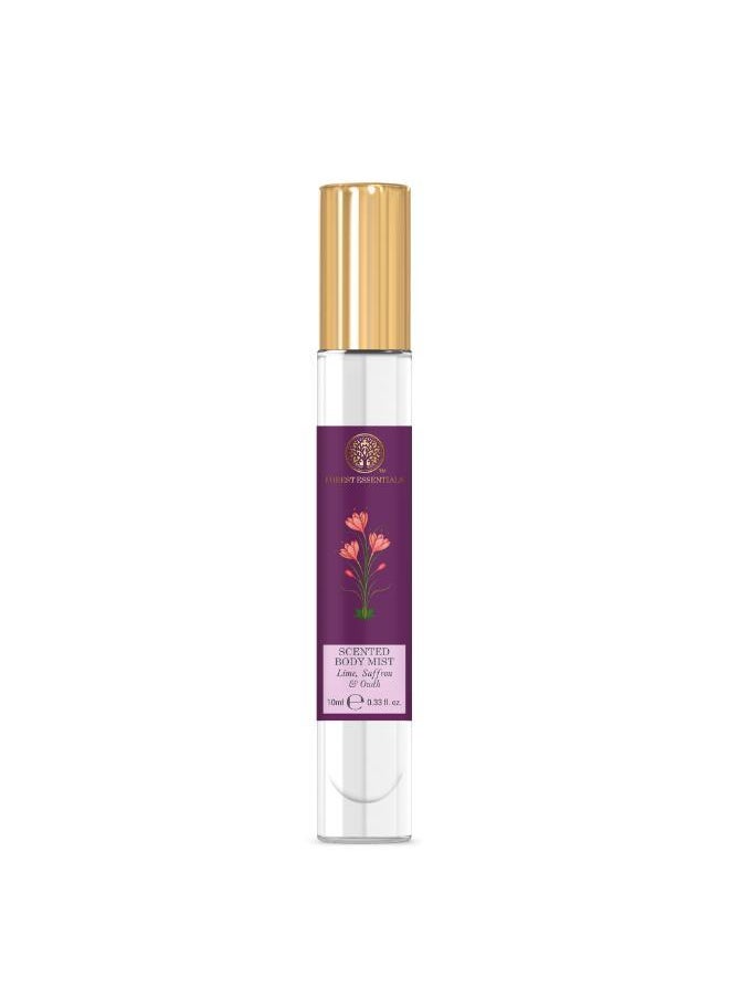 Forest Essentials Scented Body Mist (Lime Saffron & Oud) 10Ml 