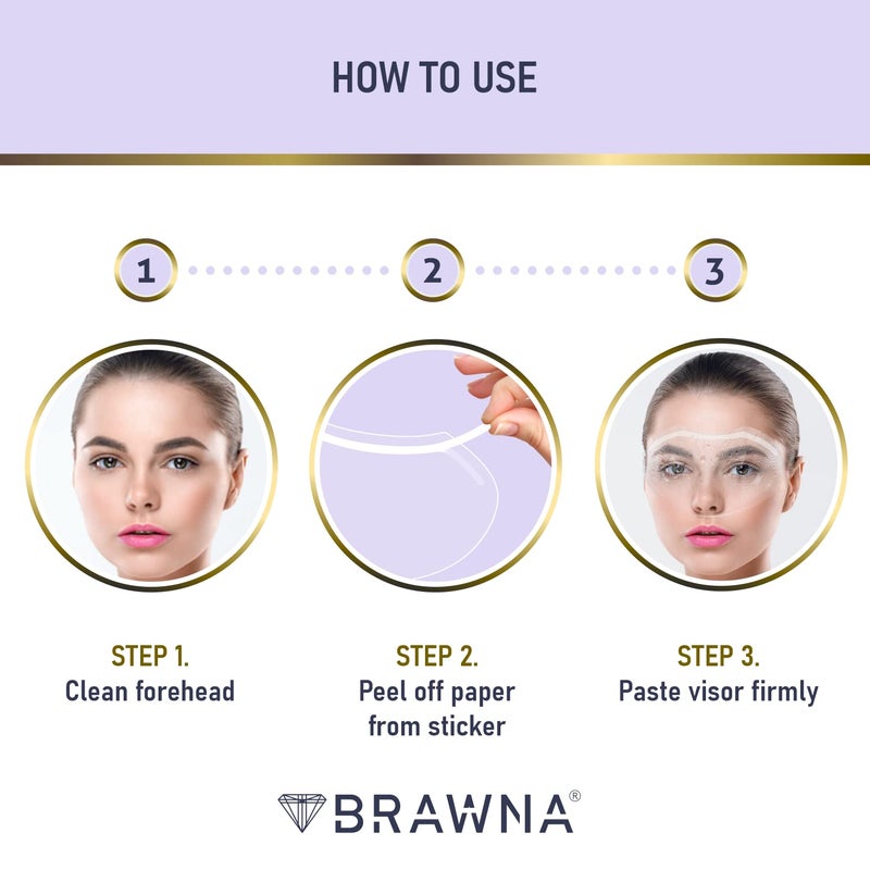 BRAWNA 25 Pack Protective Shower Visors with Pink Organza Bag for Eyelash Extensions, Microblading, Brow Lamination, Eye Surgery, Blepharoplasty - PMU Supplies - Image 5