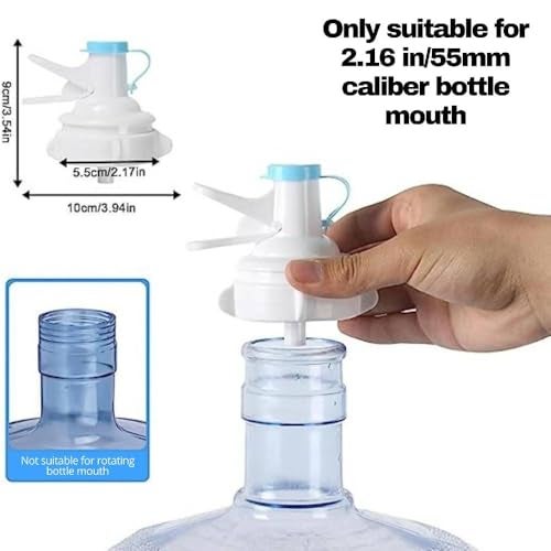 Prostuff.In®1Pcs Water Bottle Dispenser Cap – Universal 55mm Reusable Gallon Jug Valve with Push-Button Tap | No Spill, Leak-Proof Water Dispenser Lid for Home, Office, Camping - Image 5