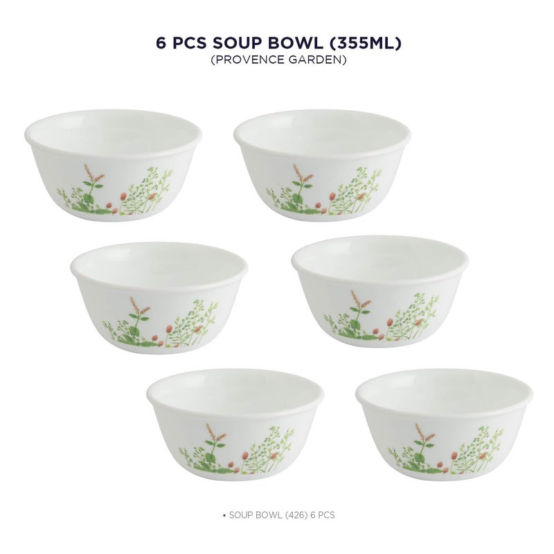 CORELLE Asia Collection Provence Garden 355 ml Soup Bowl Pack of 6 - Image 3