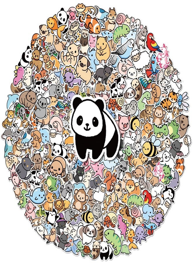 Anwyll 200Pcs Animal Stickers for Kid - Cute Animal Water Bottle Stickers Waterproof Vinyl Animals Sticker Self Adhesive Pet Reward Sticker for Baby Teacher Classroom Back to School Sufari Party Decor - Image 1