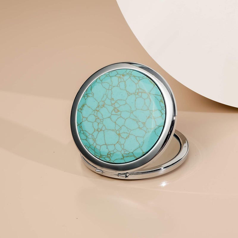 sedmart Daughter Gifts From Mom And Dad Sweet Birthday Gift For Daughter Teen Girls Keepsake Unique Engraved Natural Turquoise Compact Mirror - Image 5