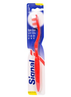 Signal Signal Triple Clean Medium 1 Toothbrush , Multicolor 