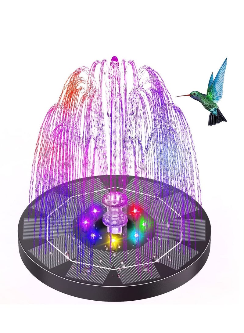 Y&D 3.5W LED Solar Fountain for Birdbath Water Fountains with Battery 6 Nozzles Powered Pump  - Image 1