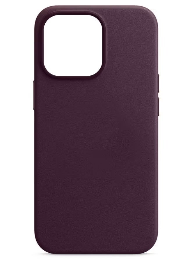 CATANES iPhone 15 Pro Max Leather Case Compatible with Magsafe Anti-Scratch Leather Case Shockproof Drop Proof Protective Slim Case Purple - Image 3