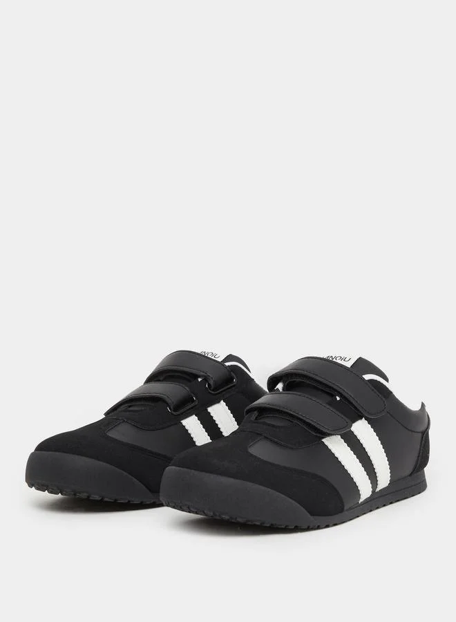 Styli Styli Women Black Sneakers with Hook and Loop