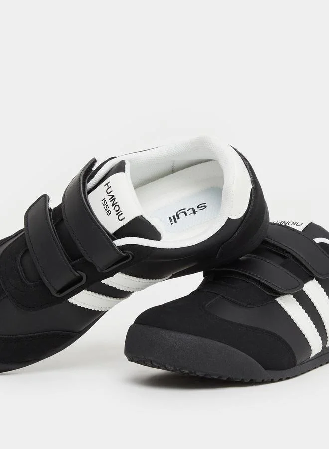 Styli Styli Women Black Sneakers with Hook and Loop